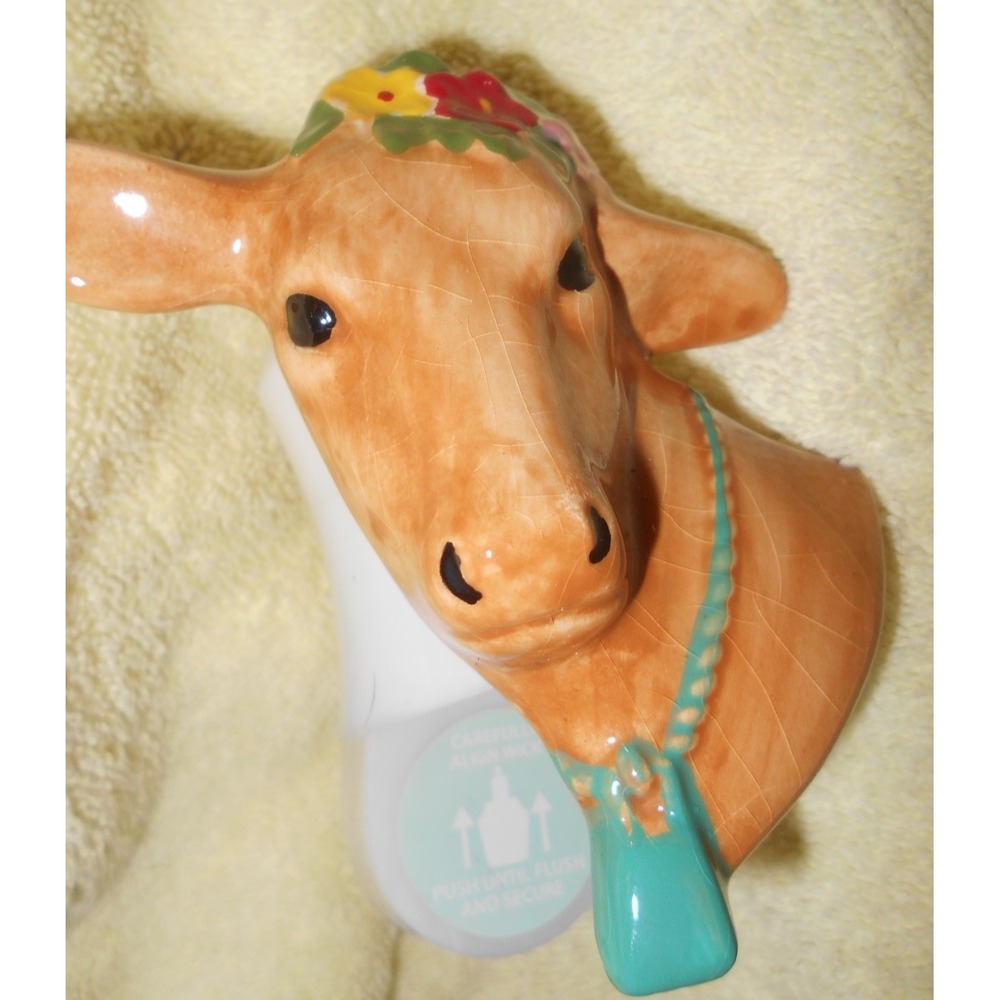 The Pioneer Woman Ceramic Brown Cow Fragrance Oil Diffuser Nwot
